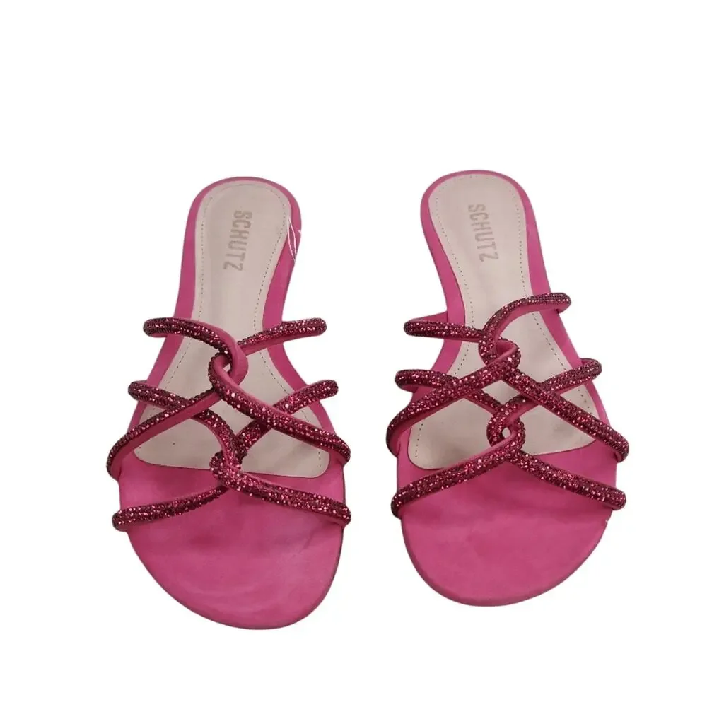 Pink Rhinestone sandal sz 7 by Schutz